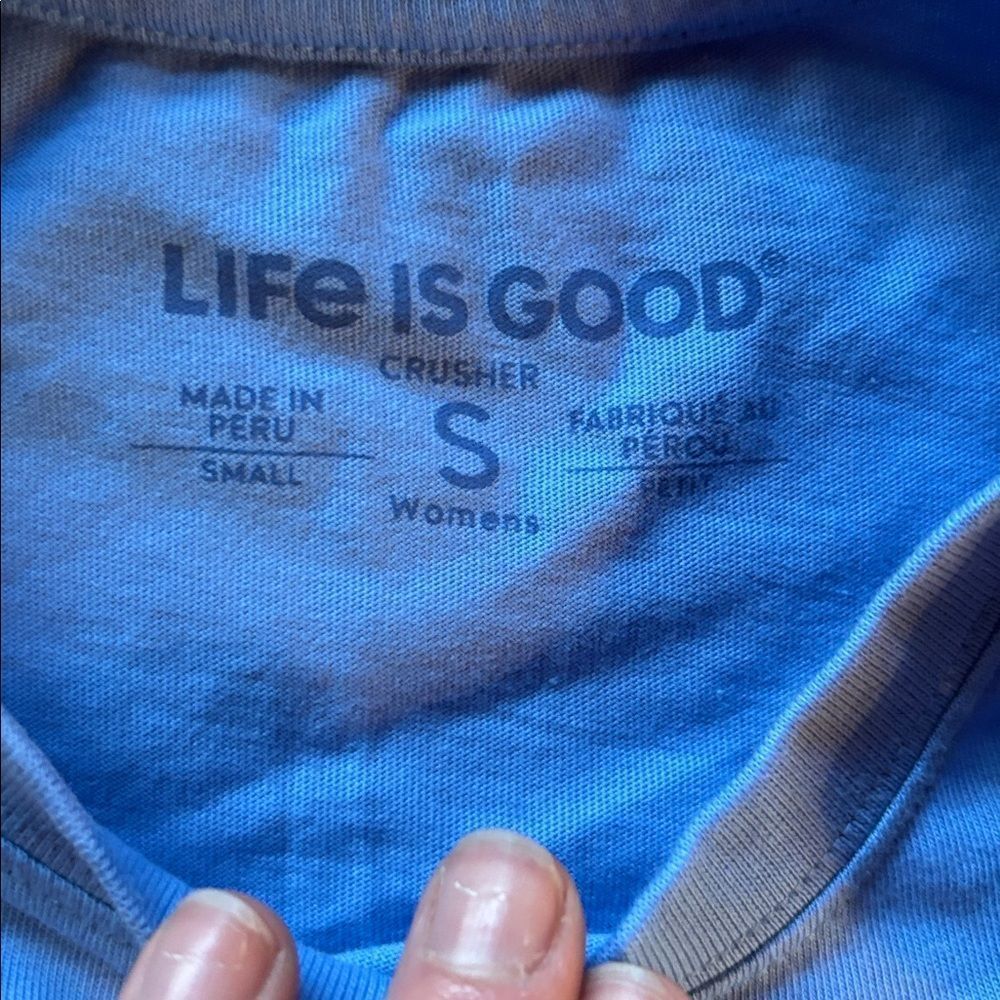 NWT Life Is Good Sky Blue Tee with Heart Sun and Wave - Picture 5 of 7